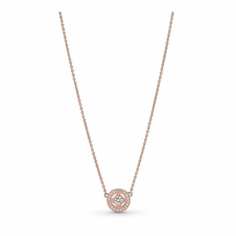 Pandora Rose™ Vintage Allure Necklace Ireland - Pandora Rose/Cubic Zirconia - 819327EHN